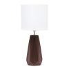 Ceramic Prism Tabletop Lamp, Espresso Brown