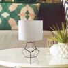 Transparent Octagonal Table Lamp, Brass