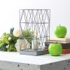 Gray Geometric Square Metal Table Lamp