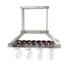 Ceiling 2 Light LED Overhead Wine Rack, Brushed Nickel