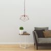 1 Light 16" Modern Metal Wire Paragon Hanging Ceiling Pendant Fixture, Rose Gold