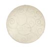 Round Flushmount Ceiling Light with Scroll Swirl Design