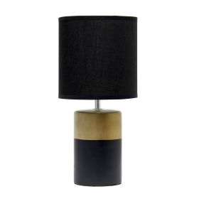 Two Toned Basics Lamp, Black and Gold