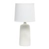 Textured Linear Ceramic Tabletop Lamp, Off White