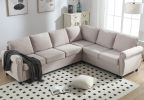 Sleeper Sofa 2 in 1 Pull Out Couch/Bed,6 seater, Gray or Beige