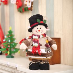 Christmas Snowman; Santa Claus And Elk Standing Figure Decoration Hotel Shopping Mall Atmosphere Layout Creative Holiday Decorations (Style: snowman)