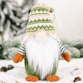 Christmas Elf Figure Without Face; Green Style Decoration Christmas Decorations (Style: Stripe)