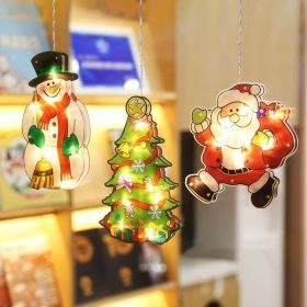 Led Sucker Window Hanging Lights Christmas Decoration Shop Atmosphere Scene Layout Holiday Decoration Lights (select: holiday lights-3)