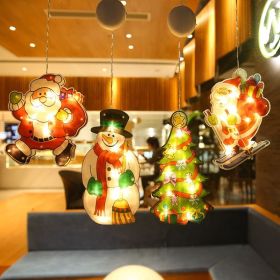 Led Sucker Window Hanging Lights Christmas Decoration Shop Atmosphere Scene Layout Holiday Decoration Lights (select: holiday lights-1)