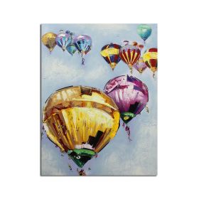 Ha's Art Top Selling Handmade Abstract Oil Painting Wall Art Modern Minimalist Hot Air Balloon Picture Canvas Home Decor For Living Room Bedroom No Fr (size: 150x220cm)