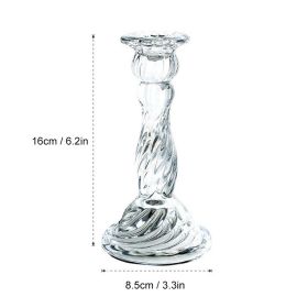 Wedding Centerpiece Candle Holders Candlestick Glass Candle Holder Romantic Wedding Centerpieces For Tables Wedding Home Decor (Ships From: CN, Color: 16x8cm)