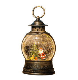 Christmas Lantern Snow Globe,Vintage Hanging Table Lamps,Holiday Party Decorations (Color: style 1)