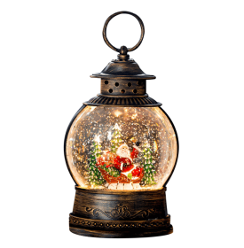 Christmas Lantern Snow Globe,Vintage Hanging Table Lamps,Holiday Party Decorations (Color: style 3)