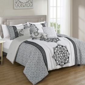 Harini 7 Pieces Comforter Set (size: king)