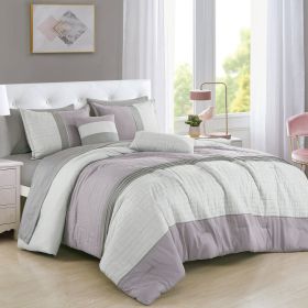 Ena 9 Pieces Comforter Set (size: king)