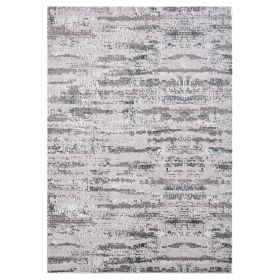 Milano Washable Manhattan Silver Woven Area Rug (Color: as Pic)