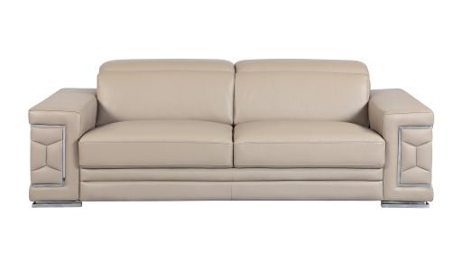 Top Grain Italian Leather Sofa (Color: as Pic)