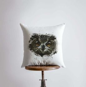 Dark Owl | Owl Gifts | Bird | Brid Prints | Bird Décor | Accent Pillow Covers | Throw Pillow Covers | Pillow | Room Décor | Bedroom Décor (Cover & Insert: Cover only, Dimensions: 16x16)