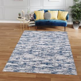 Milano Collection Nautical Navy Blue Woven Area Rug (Color: as Pic)