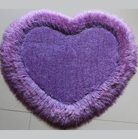 Heart Shape Hand Tufted 4-inch Thick Shag Area Rug (28-in x 32-in) (Color: as Pic)