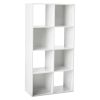 8-Cube Opened Back ,2 X 4 Cube Bookcase, White or Walnut