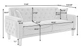 Sleeper Sofa 2 in 1 Pull Out Couch/Bed,6 seater, Gray or Beige