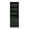 Traditional 5 Shelf Bookcase with Doors in White or Black