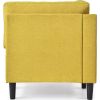 65" Mid-Century Modern Fabric Corner Lounge Chair, Upholstered Indoor Chaise Lounge for Bedroom,Office,Small Living Room & Apartment