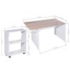 47.4" L Computer Desk with movable bookcase