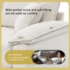 Comfortable Corduroy Sectional Sofa  U-Shaped Modular Sofa/Bed, Beige/Gray