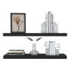 Ecco 31.5" Wide Floating Shelves 2 in Gray, Brown or Black