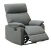 Gray Color Burlap Fabric Recliner Motion Sofa or Chair