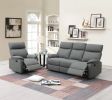 Gray Color Burlap Fabric Recliner Motion Sofa or Chair