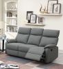 Gray Color Burlap Fabric Recliner Motion Sofa or Chair