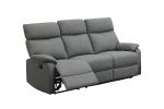 Gray Color Burlap Fabric Recliner Motion Sofa or Chair