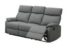 Gray Color Burlap Fabric Recliner Motion Sofa or Chair