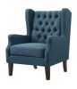 Irwin 29.5" Linen Button-Tufted Wingback Chair - Blue or Beige