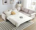 Sleeper Sofa 2 in 1 Pull Out Couch/Bed,6 seater, Gray or Beige