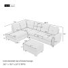 Reversible Sectional Sofa with Storage Ottoman Lt.Gray / Dk. Gray