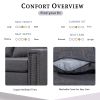 Reversible Sectional Sofa with Storage Ottoman Lt.Gray / Dk. Gray