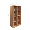 8-Cube Opened Back ,2 X 4 Cube Bookcase, White or Walnut